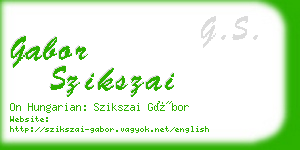 gabor szikszai business card